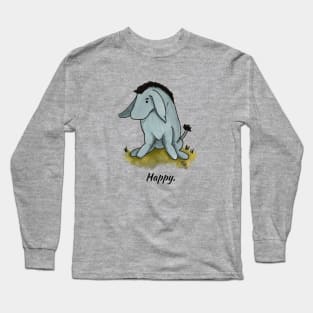 Happy - Eeyore Long Sleeve T-Shirt